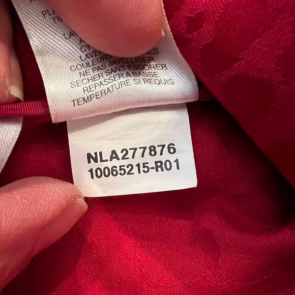 Jones New York Stretch Red Tone on Tone Cheetah Print Fitted Jacket Size M - Picture 9 of 12